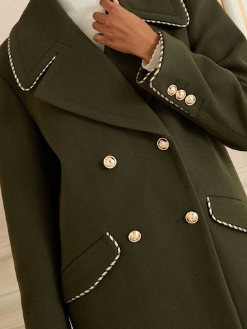 love & roses Between-seasons coat 'Pea' in Green