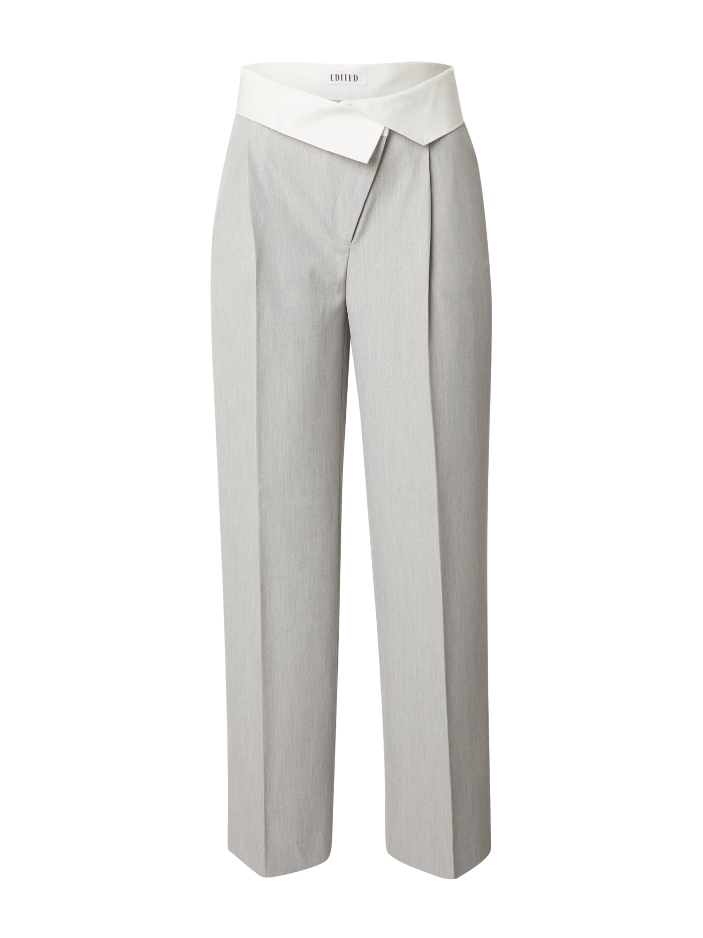 EDITED Широка кройка Панталон с ръб 'Martine' в сиво: отпред