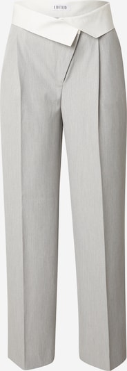 EDITED Pantalon à plis 'Martine' en gris / blanc, Vue avec produit