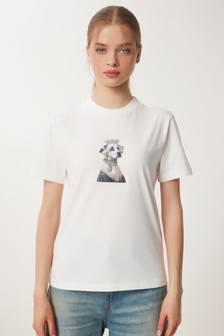 Maglietta di Happiness İstanbul in bianco