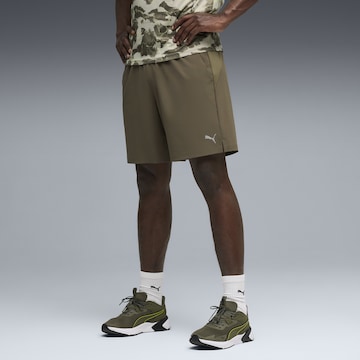 PUMA Regular Sportbroek 'Train' in Groen: voorkant