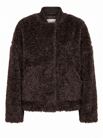 Zhrill Fleece Jacket 'ZHMERA' in Brown: front