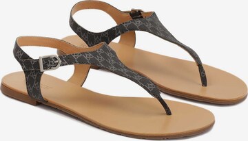 Kazar T-Bar Sandals in Black