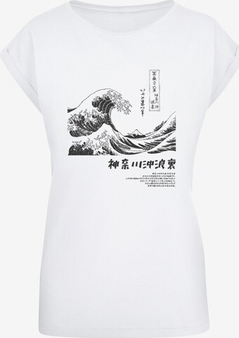Merchcode T-Shirt 'Apoh - Hokusai' in Weiß: predná strana