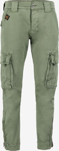 ALPHA INDUSTRIES Regular Cargobroek in Groen: voorkant