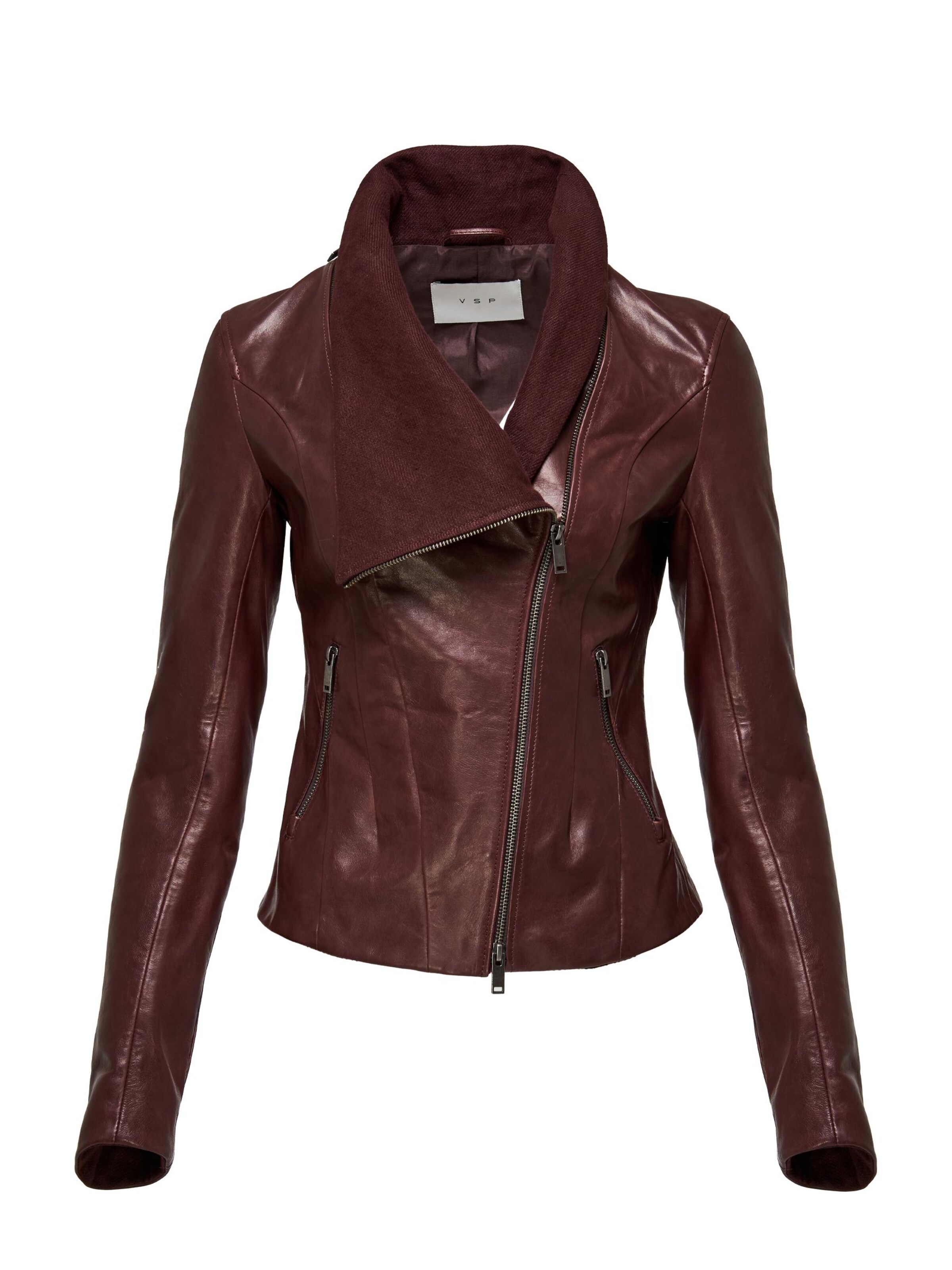 Giacca invernale 'Edna' V S P di colore rosso ciliegia, Visualizzazione prodotti