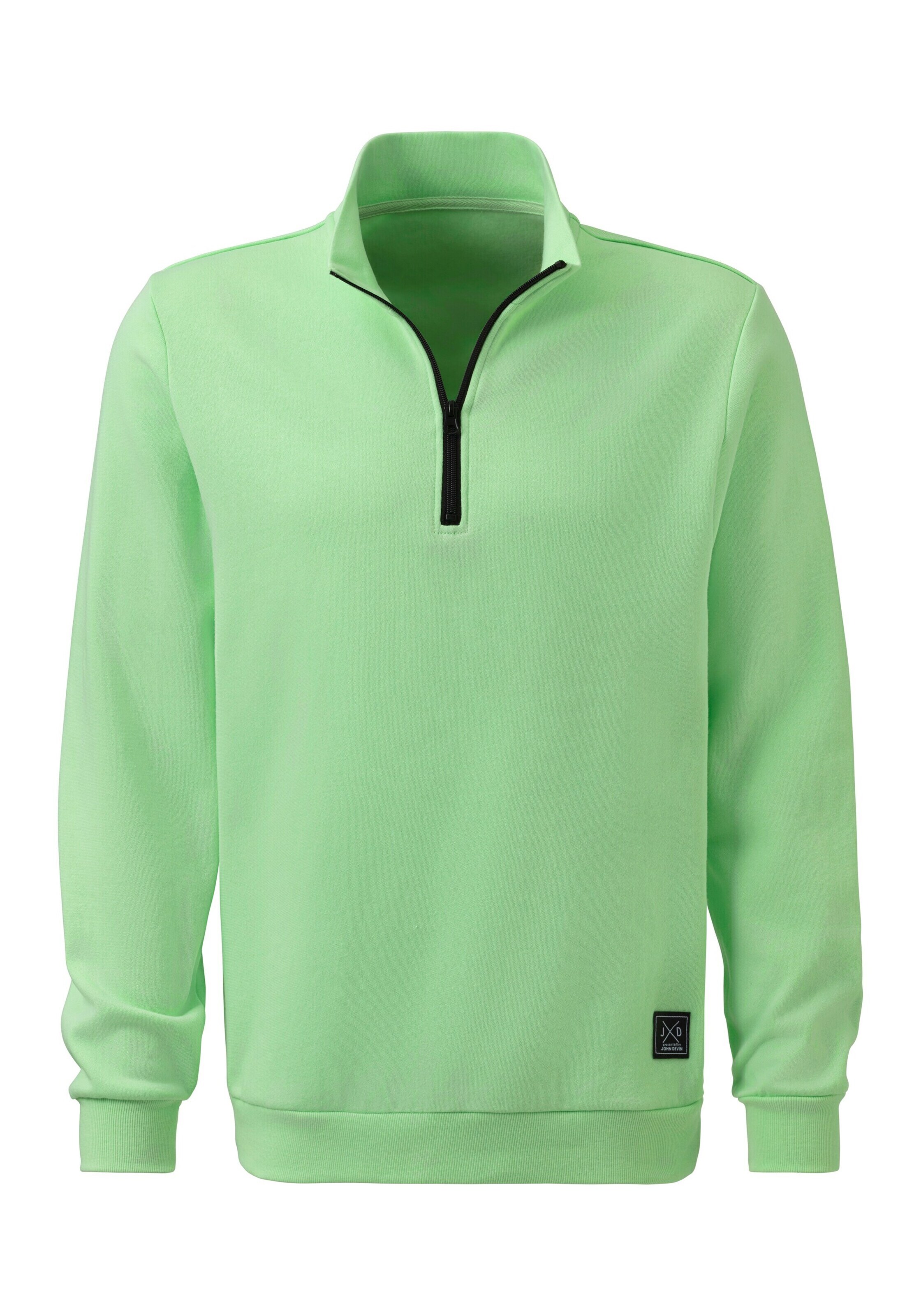 JOHN DEVIN Μπλούζα φούτερ σε πράσινο: μπροστά