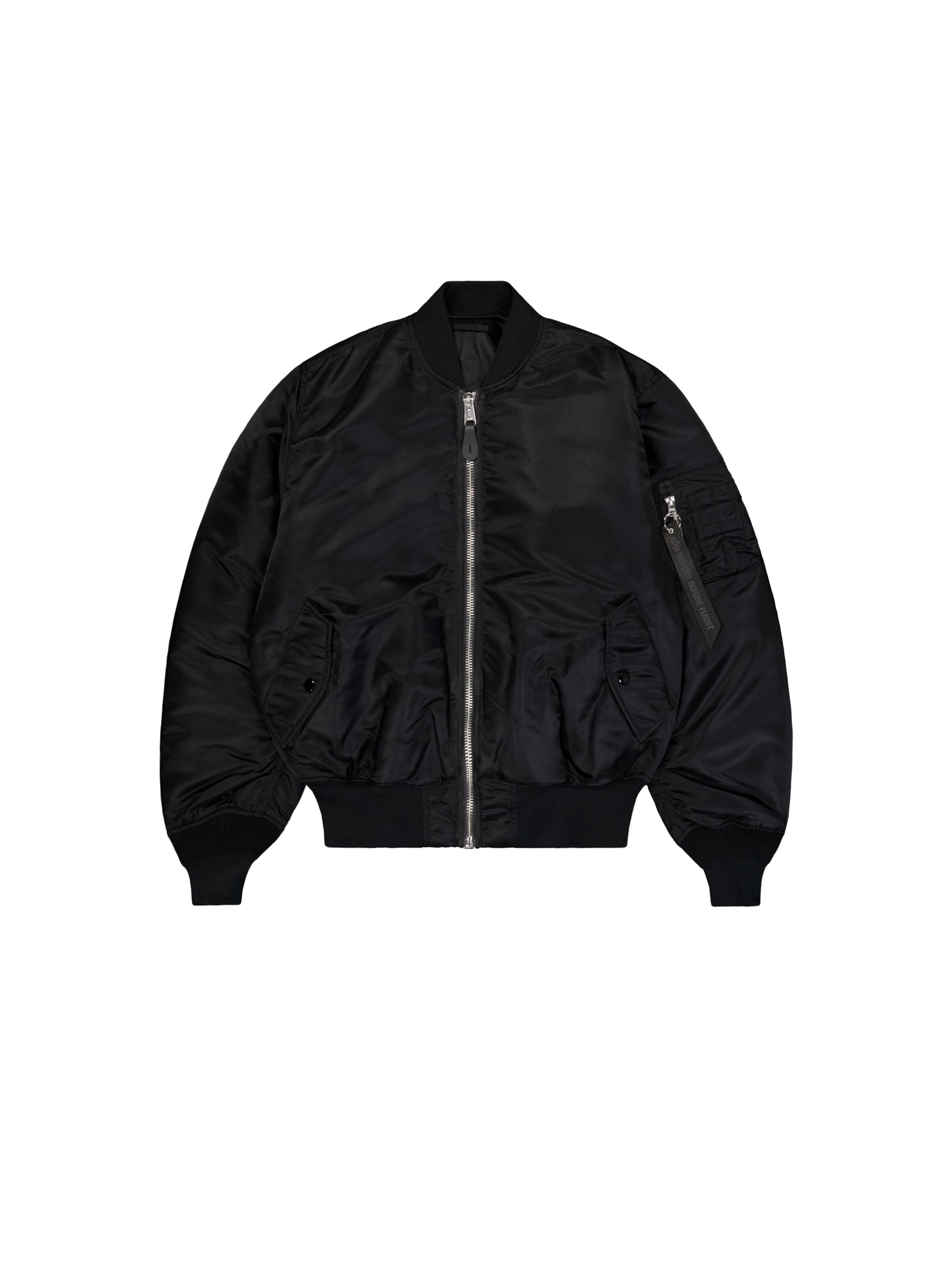 ALPHA INDUSTRIES Jacke in Schwarz: Vorderseite