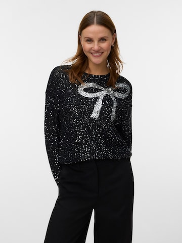 VERO MODA Trui 'VMXMAS' in Zwart: voorkant