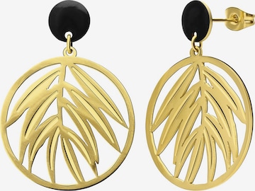 Boucles d'oreilles Lucardi en or : devant