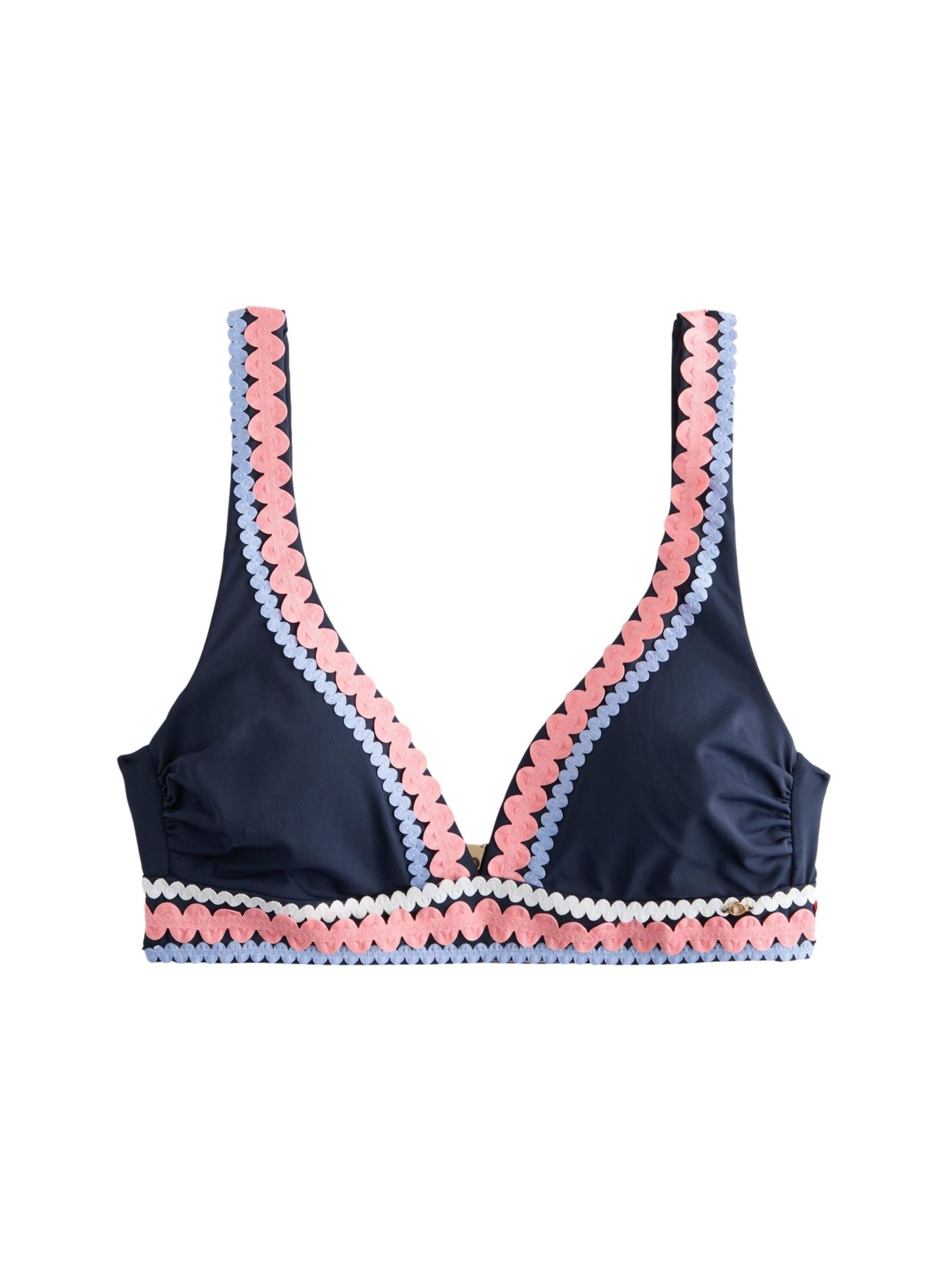 Next Trojúhelníková Horní díl plavek – modrá: přední strana