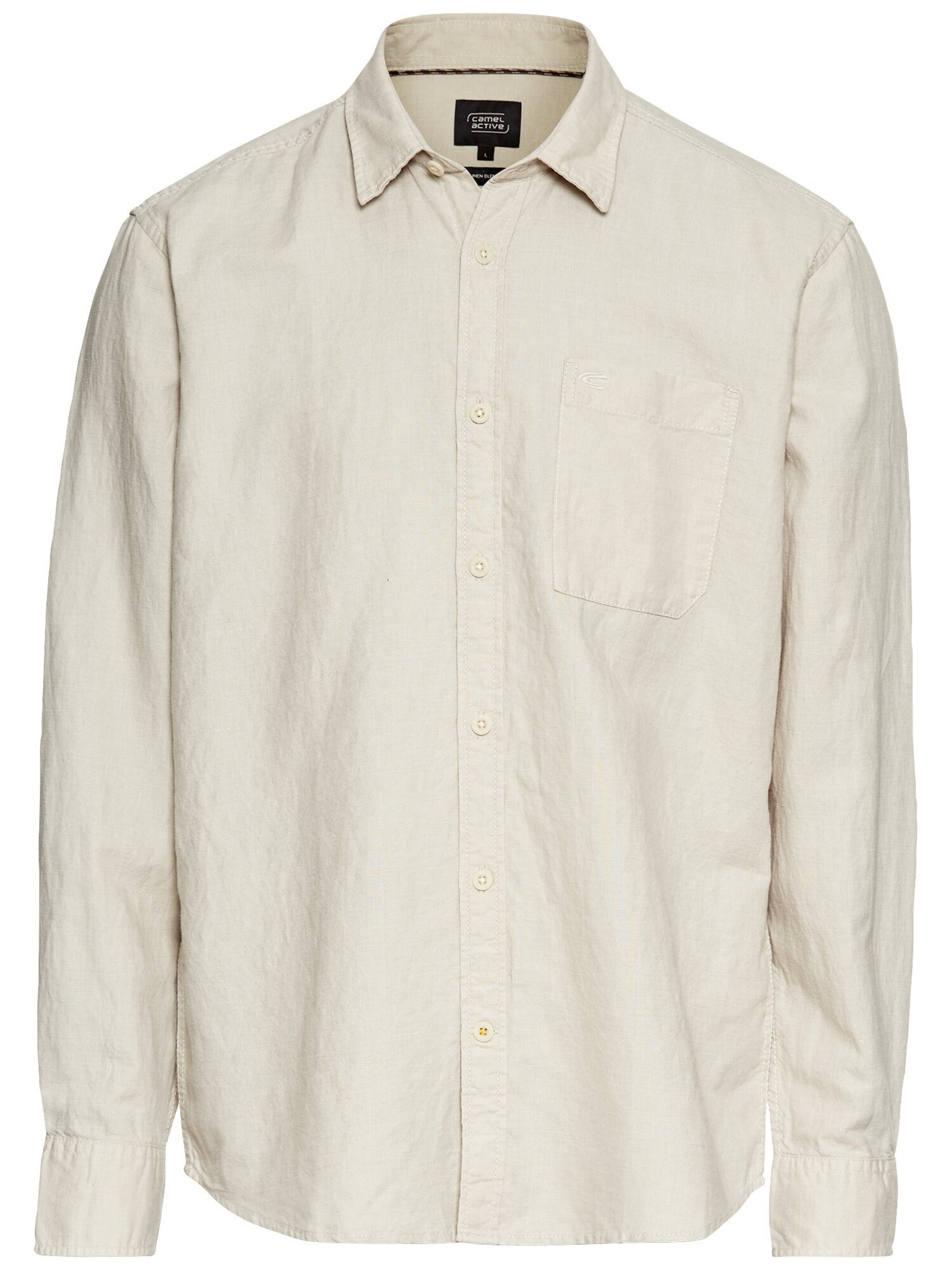 CAMEL ACTIVE Button Up Shirt in Beige: front