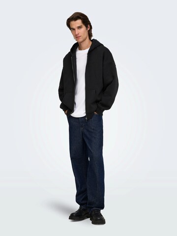 Giacca di felpa 'ONSCERES' di Only & Sons in nero