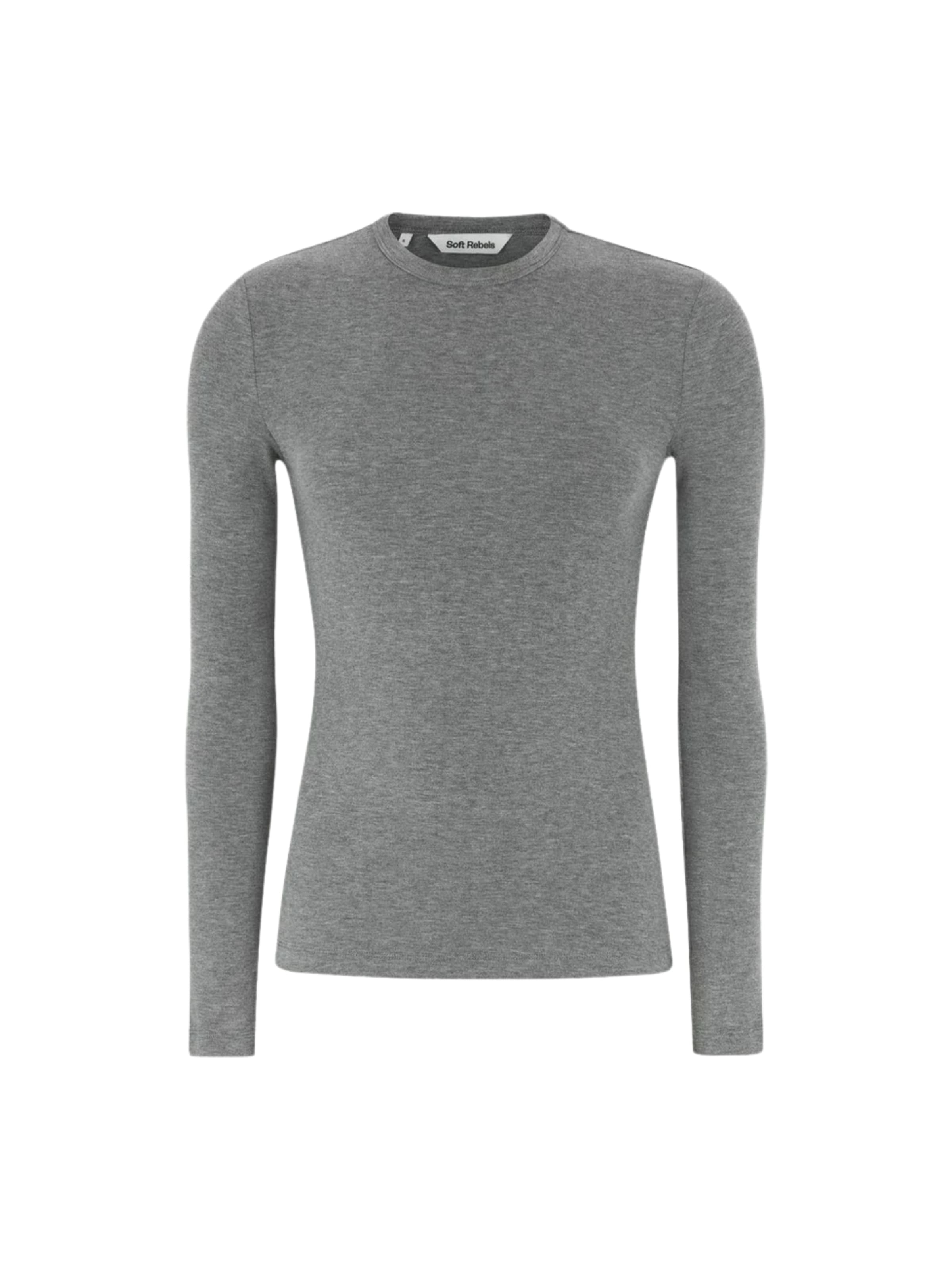 Soft Rebels Shirts 'Roman' i grå-meleret, Produktvisning