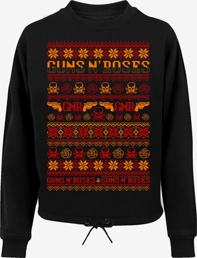 F4NT4STIC Sweatshirt 'Guns And Roses Weihnachten Christmas' in orange / rot / schwarz, Produktansicht