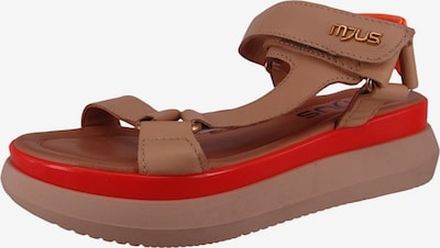 MJUS Sandalen in braun / rot, Produktansicht