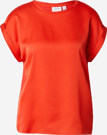 VILA Shirt 'ELLETTE' in Rood: voorkant