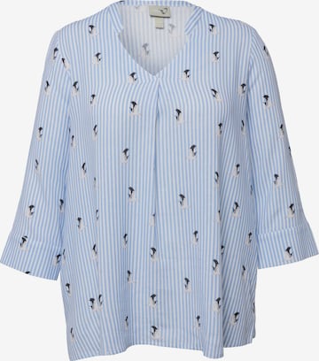 Ulla Popken Blouse in Blauw: voorkant