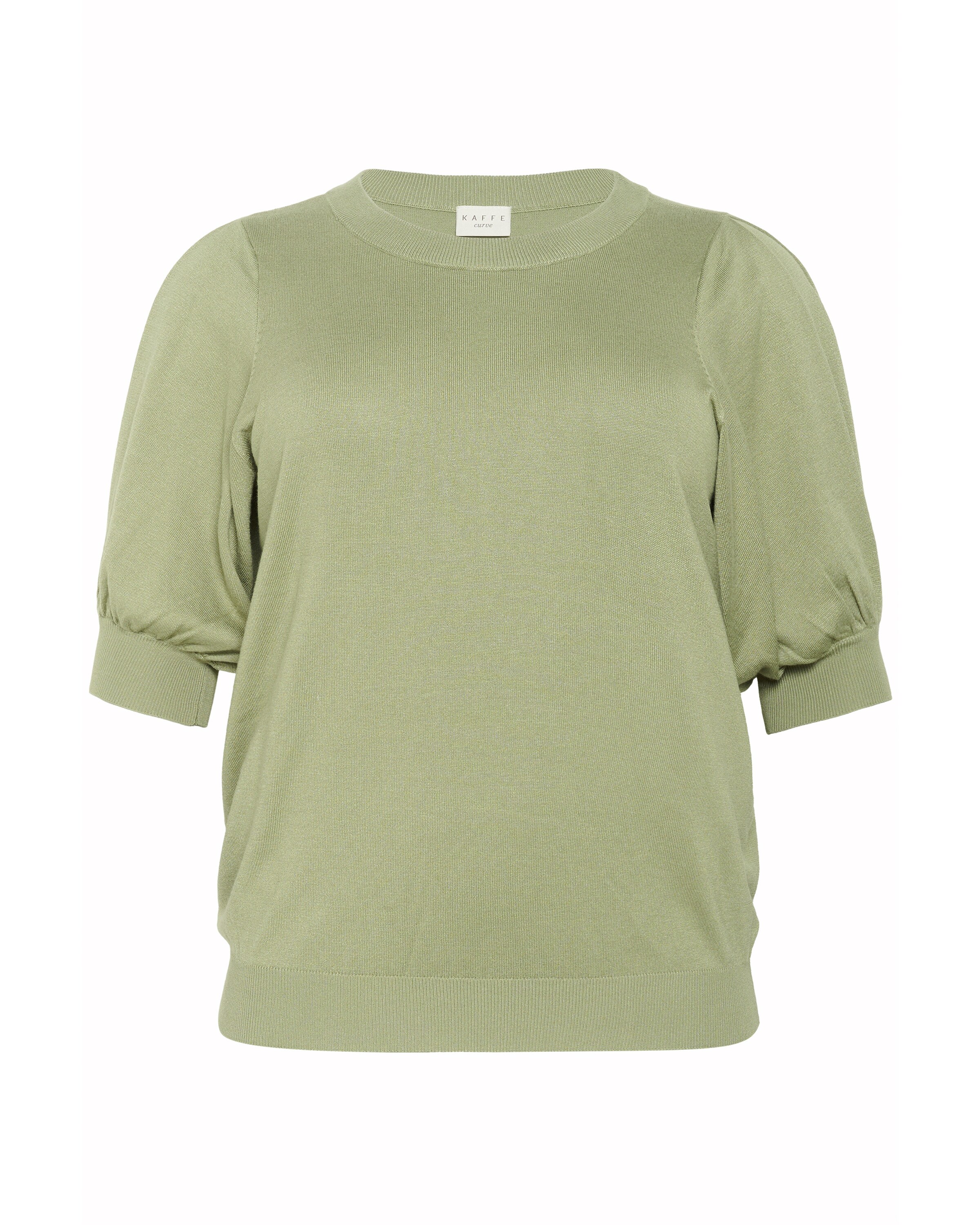 KAFFE CURVE Trui 'Loni' in Groen: voorkant