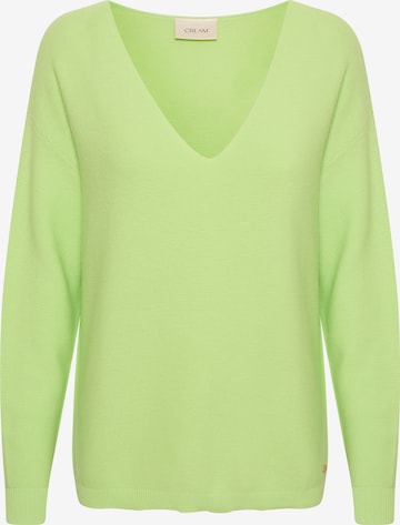 Cream Sweater 'Sillar' in Green: front