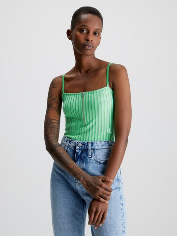 Calvin Klein Jeans Shirt Bodysuit in Green: front