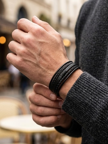 Bracelet 'LEDERARMBAND SHADOW' UNIQAL en noir