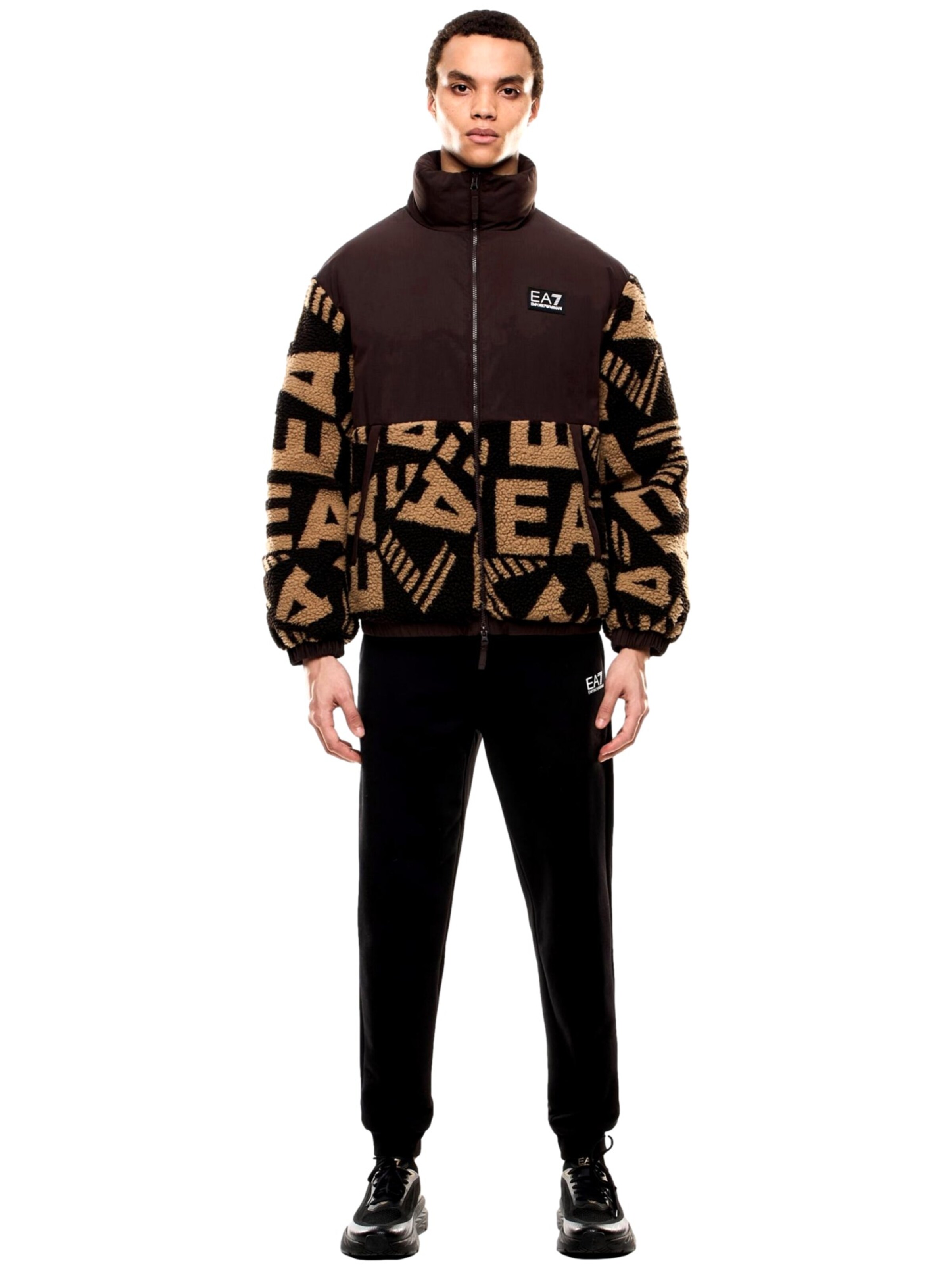 Veste en polaire EA7 Emporio Armani en marron