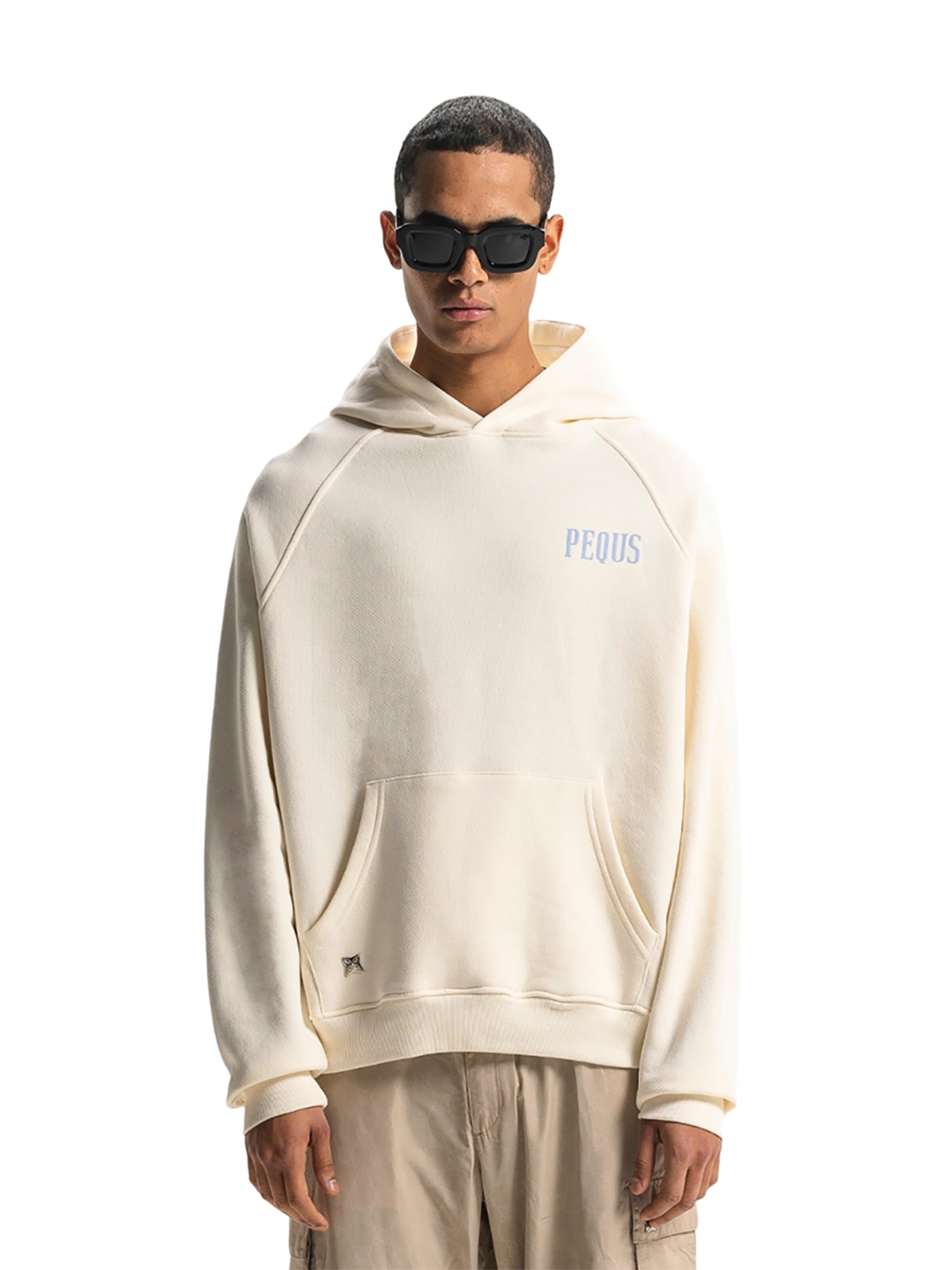 Pequs Sweatshirt 'Back Logo' in White