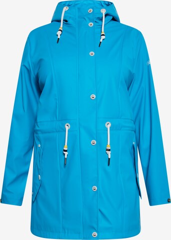 Schmuddelwedda Between-Seasons Coat in Blue: front