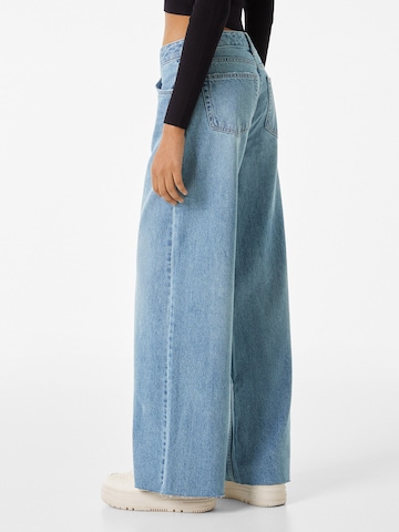 Wide Leg Jean Bershka en bleu