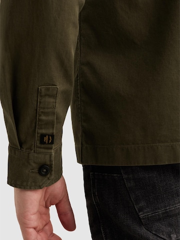 PME Legend Regular fit Overhemd 'PME LEGEND - Shirt jacket with button closure and chest pocket' in Groen