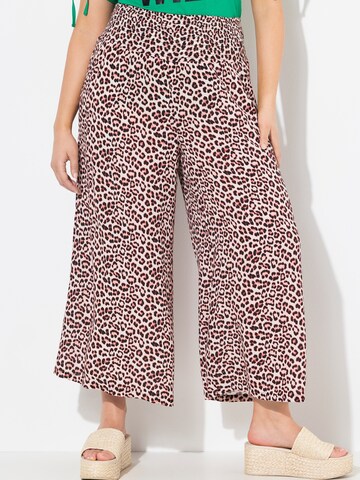 Wide leg Pantaloni di Ulla Popken in bianco: frontale