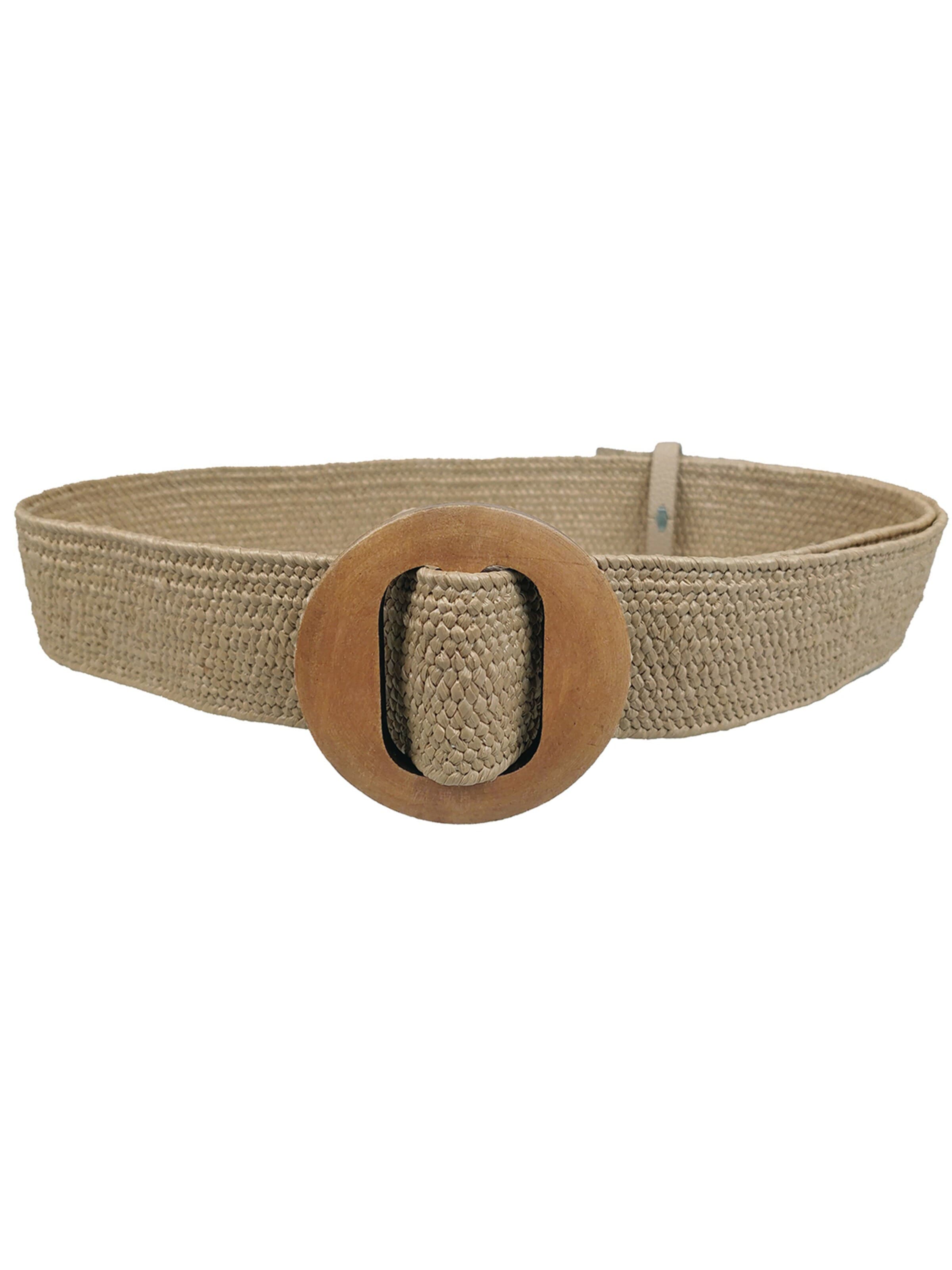 Capelli New York Belt 'Gürtel in Strohoptik' in Beige: front