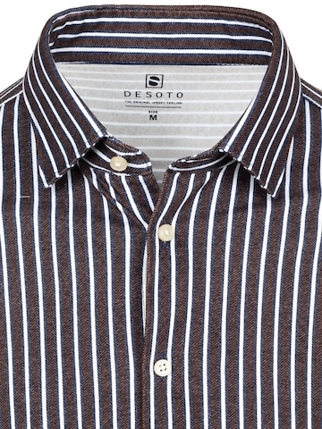 DESOTO Slim fit Button Up Shirt in Brown