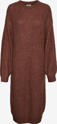 Noisy may Knitted dress 'POPPY' in Brown: front