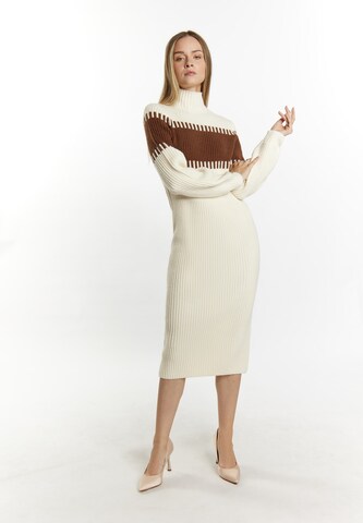 DreiMaster Klassik Knitted dress 'Casnagie' in White