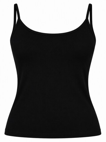 Albero Natur Top 'Spaghettiträger-Top aus 100 % Bio-Baumwolle – Verstellbare Träger' in Black: front