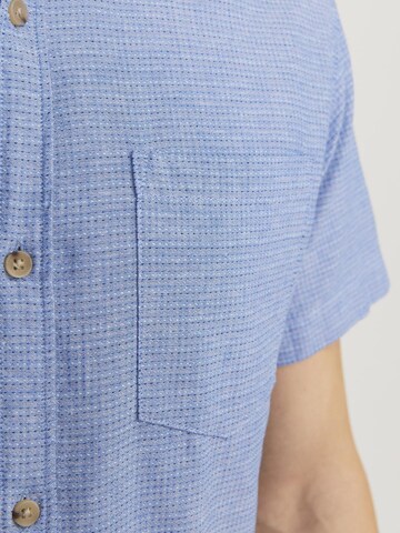 JACK & JONES Slim fit Button Up Shirt 'Abel' in Blue