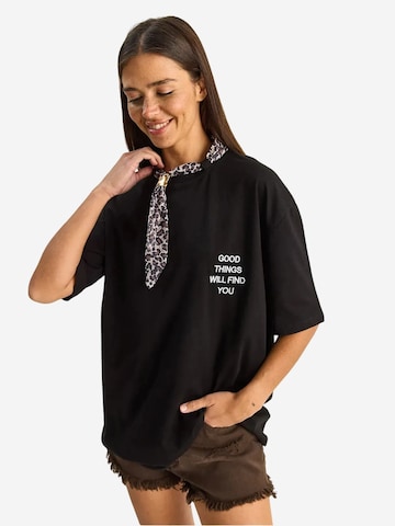 Bianco Lucci T-Shirts in Schwarz