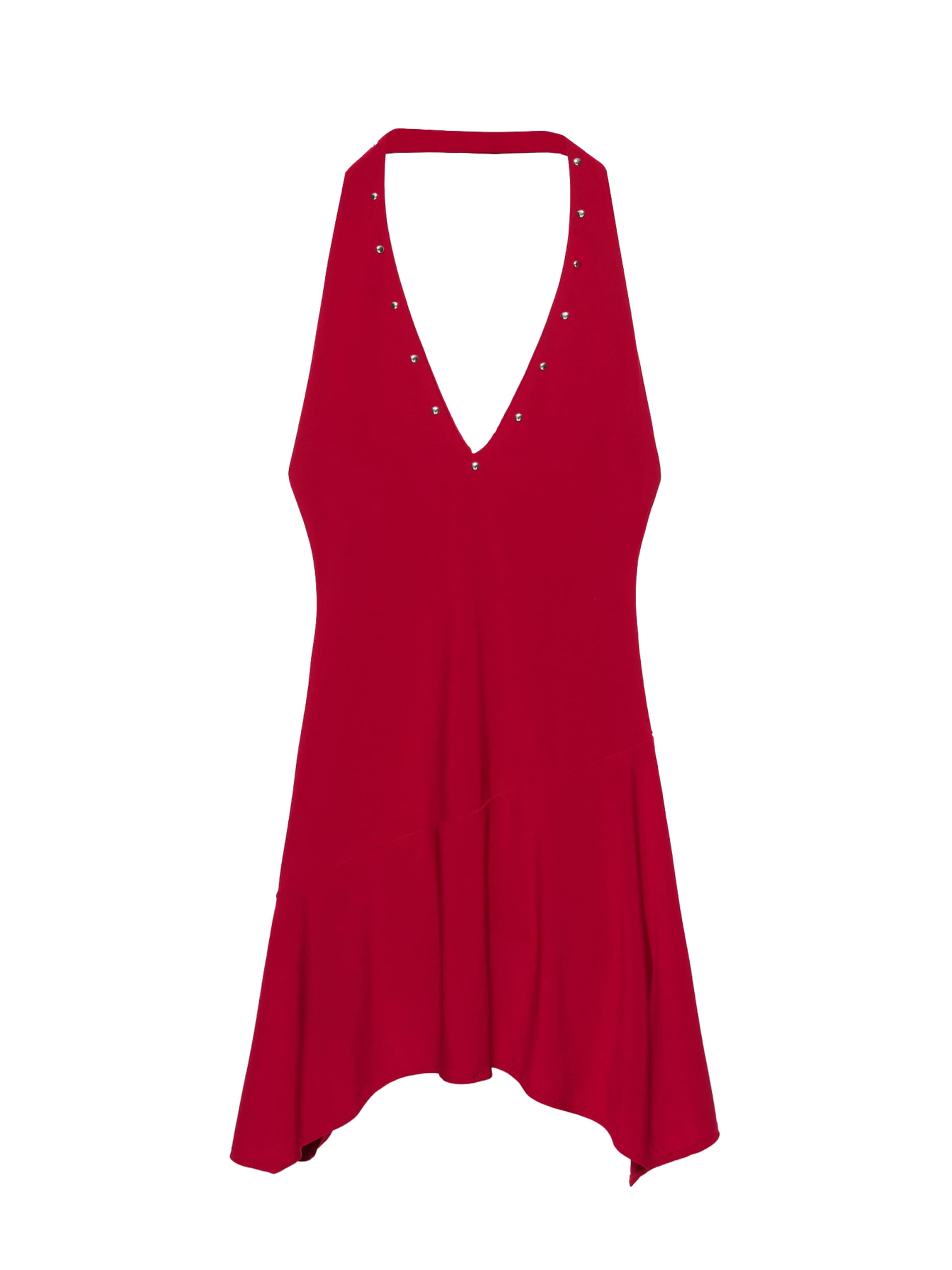 Pull&Bear Лятна рокля в червено: отпред