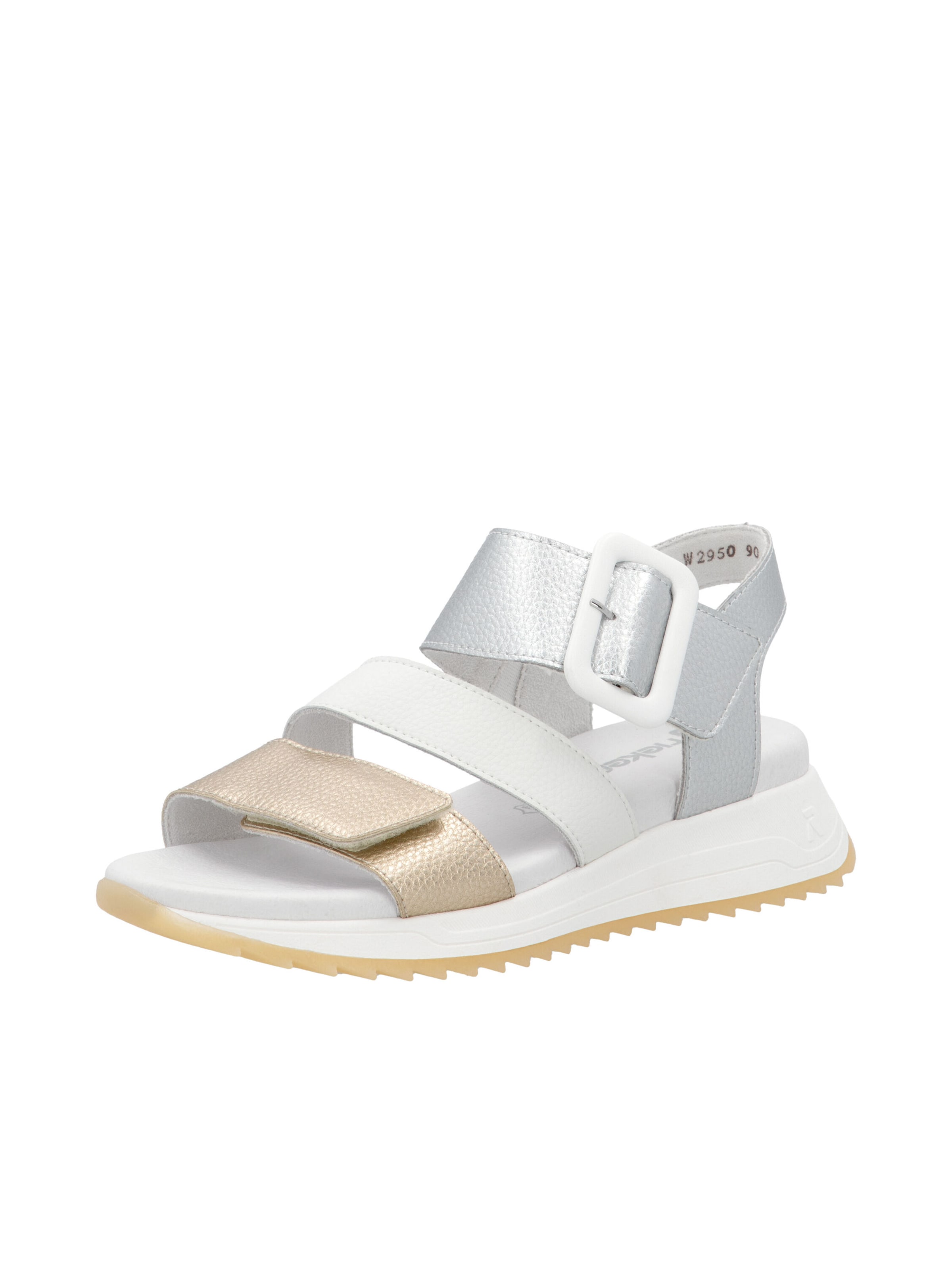 Rieker Sport Sandals in Silver: front