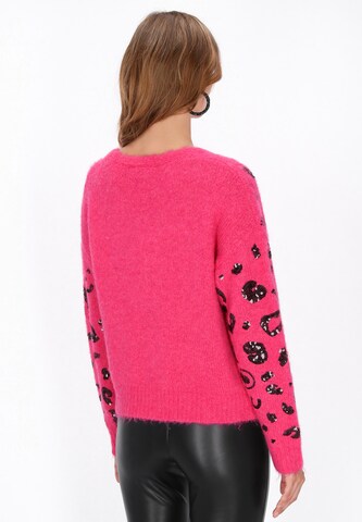 faina Gebreid vest 'Fashion Look' in Roze