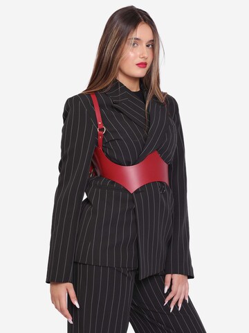 Ceinture Haute Cuir en rouge
