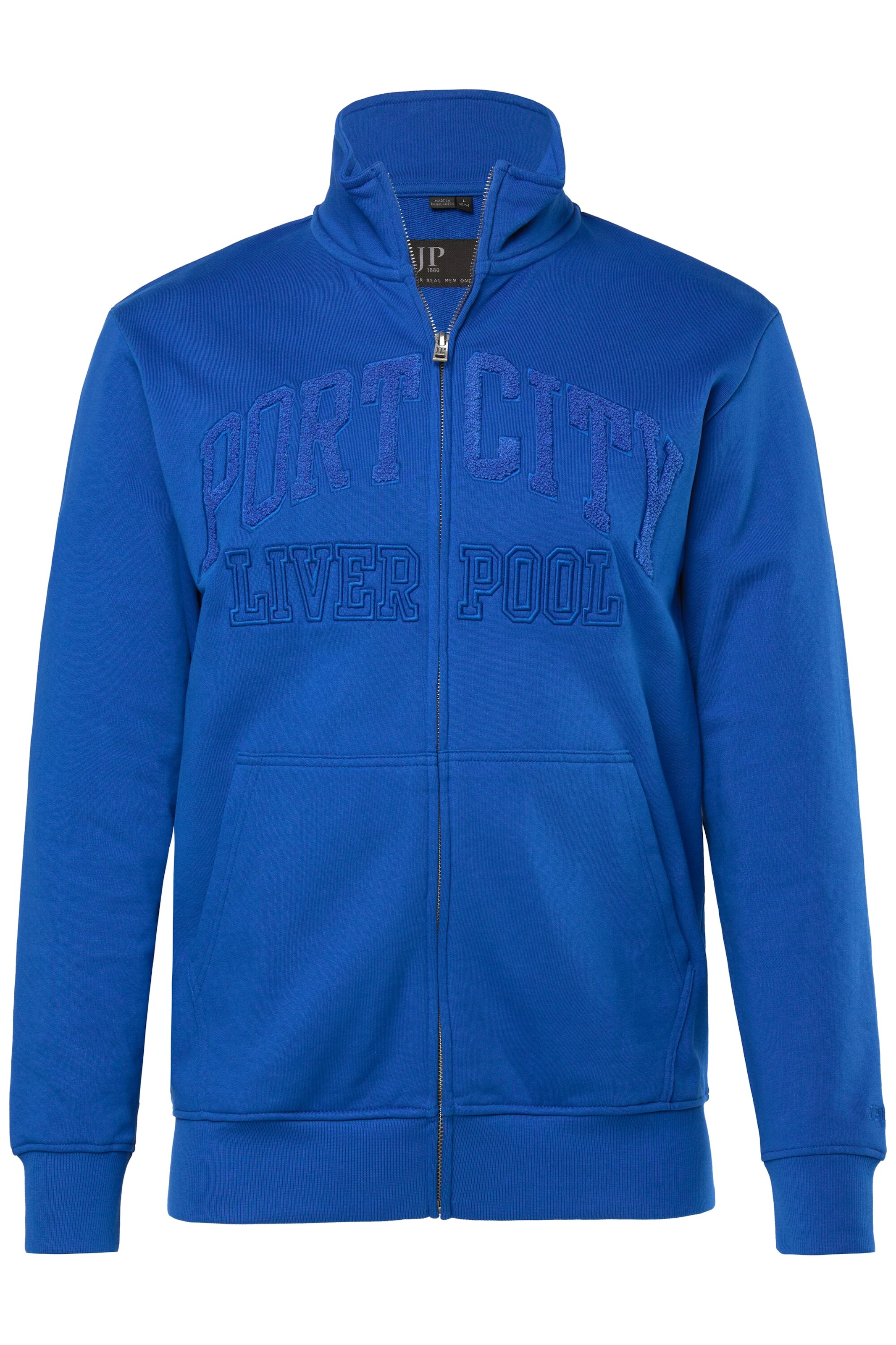 JP1880 Sweatvest in Blauw: voorkant