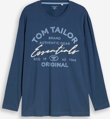 TOM TAILOR Men + Majica | modra barva: sprednja stran
