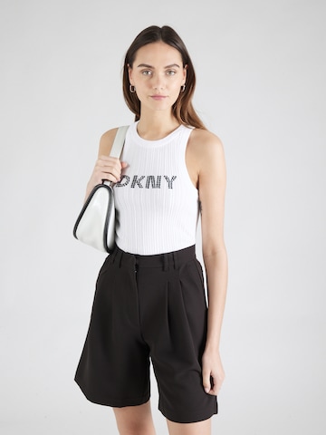 Tops en tricot DKNY en blanc : devant