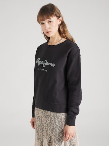 Pepe Jeans - Sweatshirt 'Harley' em preto: frente