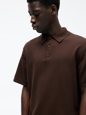 Pull&Bear Poloshirt in Braun