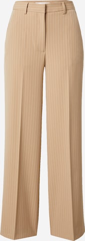 EDITED Wide Leg Stoffbukse 'Zaida' i beige: forside
