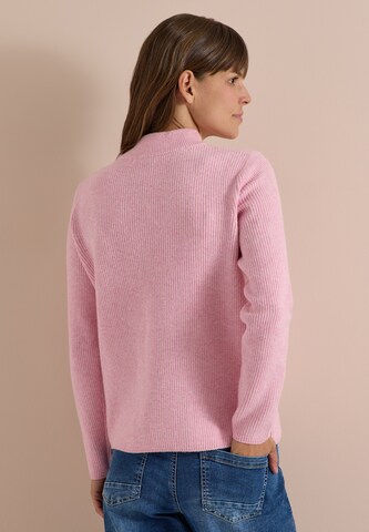 CECIL Pullover mit Struktur und Knopfdetail in Pink